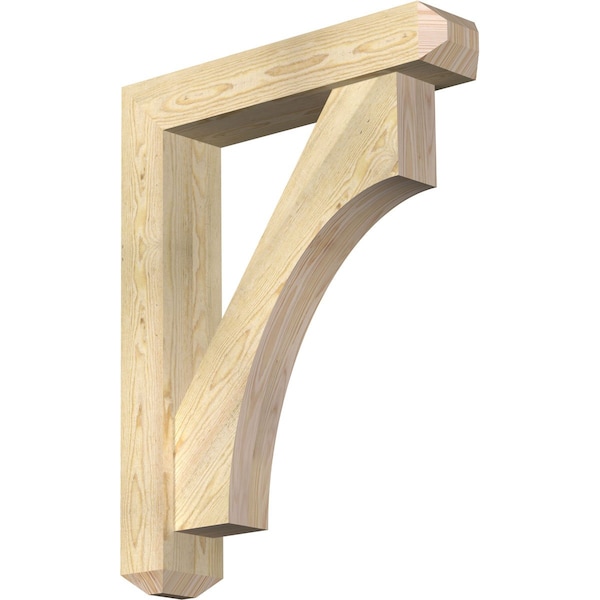 Ekena Millwork Westlake Craftsman Rough Sawn Bracket w/ Offset Brace, Douglas Fir, 6"W x 28"D x 36"H BKT0604X28X36WTL04RDF - main